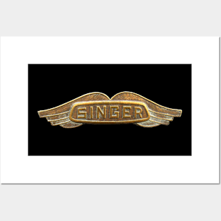 Singer 1930s classic car logo Posters and Art